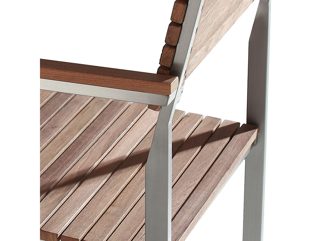 Zestaw 6 krzeseł ogrodowych VIAREGGIO Drewno Brązowy