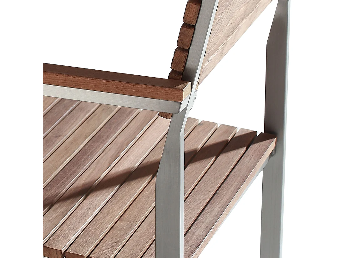 Gartenstuhl 6er Set VIAREGGIO Holz Braun