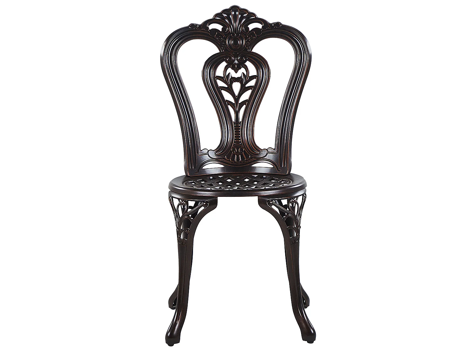 Zestaw 2 krzeseł ogrodowych BOVINO Metal Ciemnobrązowy