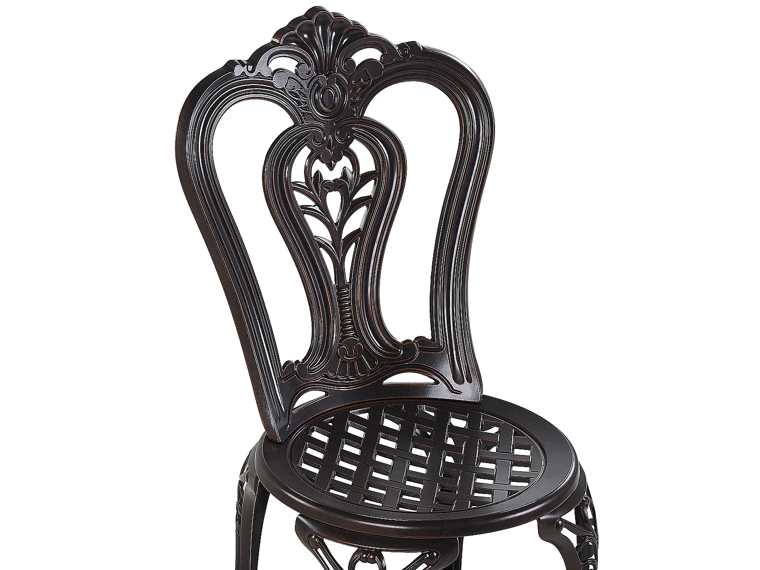 Zestaw 2 krzeseł ogrodowych BOVINO Metal Ciemnobrązowy