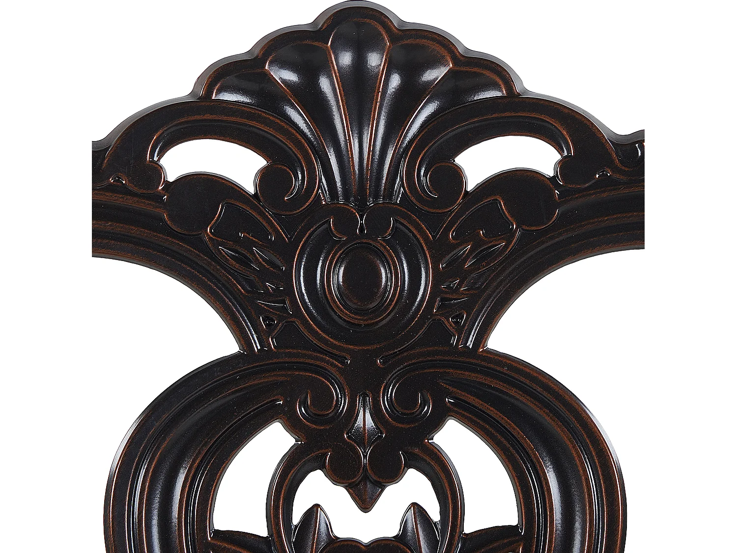 Zestaw 2 krzeseł ogrodowych BOVINO Metal Ciemnobrązowy