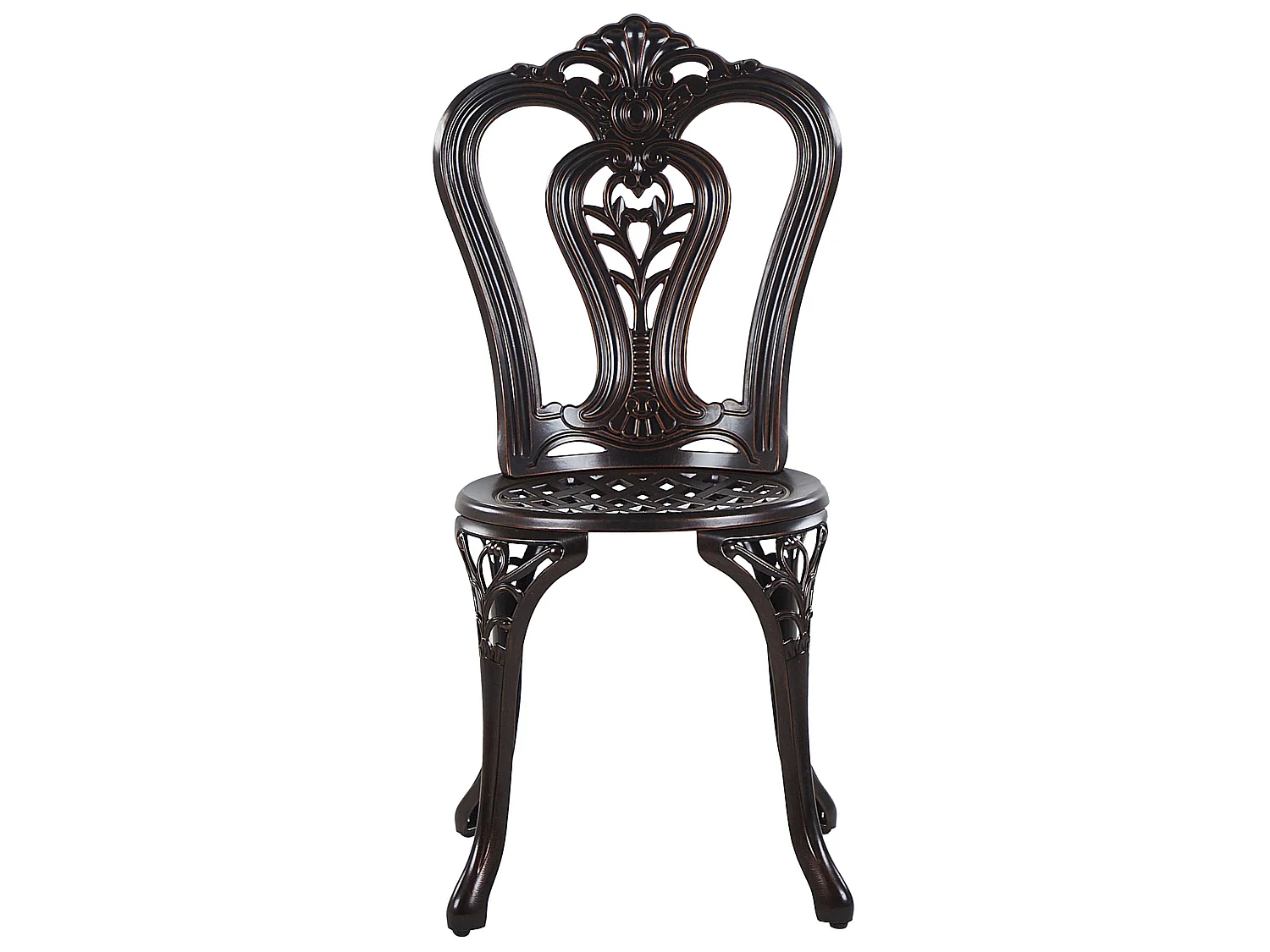 Zestaw 2 krzeseł ogrodowych BOVINO Metal Ciemnobrązowy