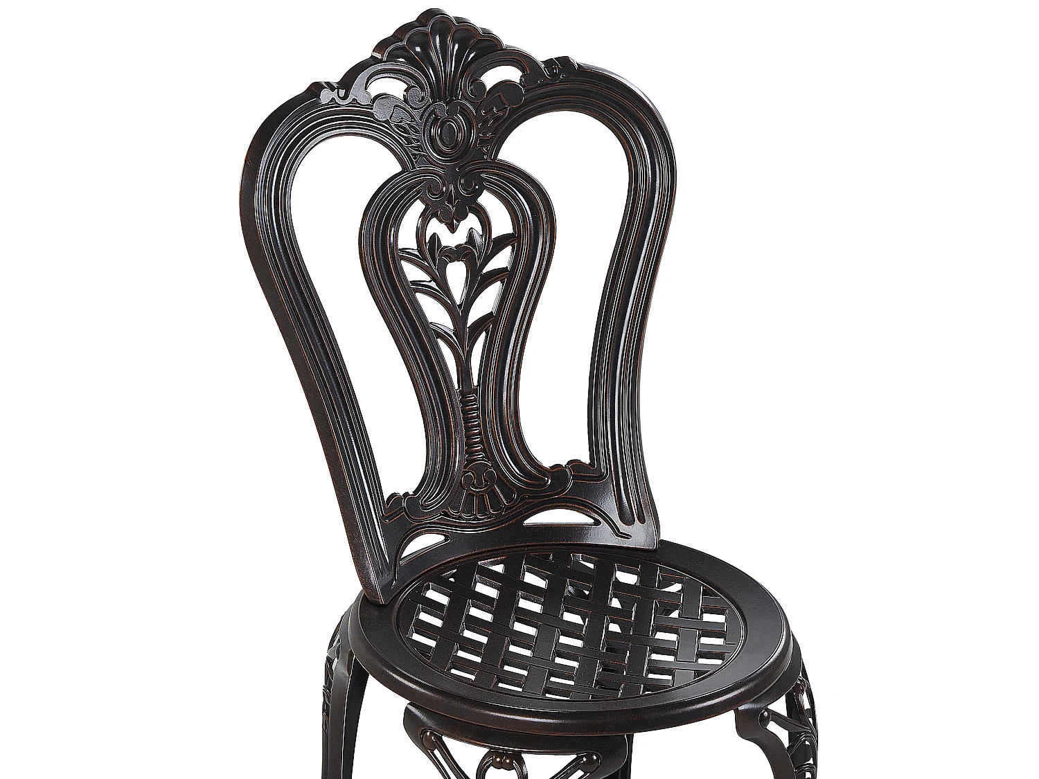 Zestaw 2 krzeseł ogrodowych BOVINO Metal Ciemnobrązowy