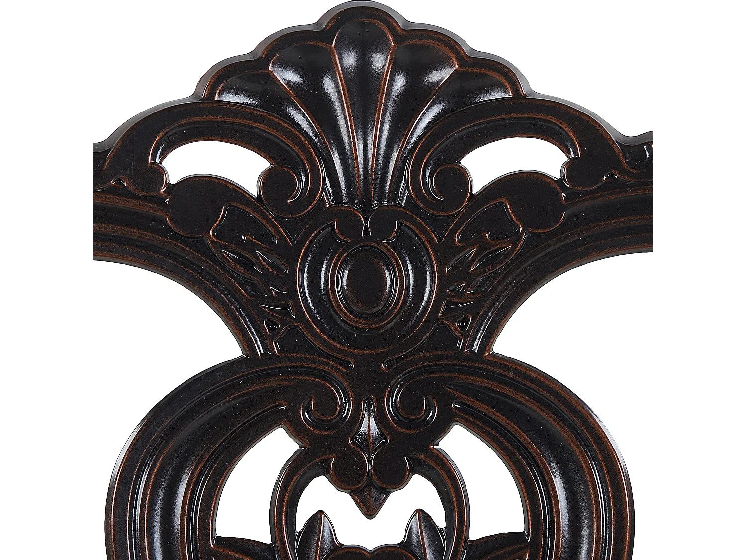 Zestaw 2 krzeseł ogrodowych BOVINO Metal Ciemnobrązowy