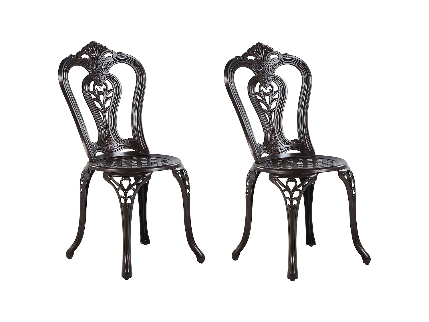 Set di 2 sedie da giardino BOVINO Metallo Marrone scuro