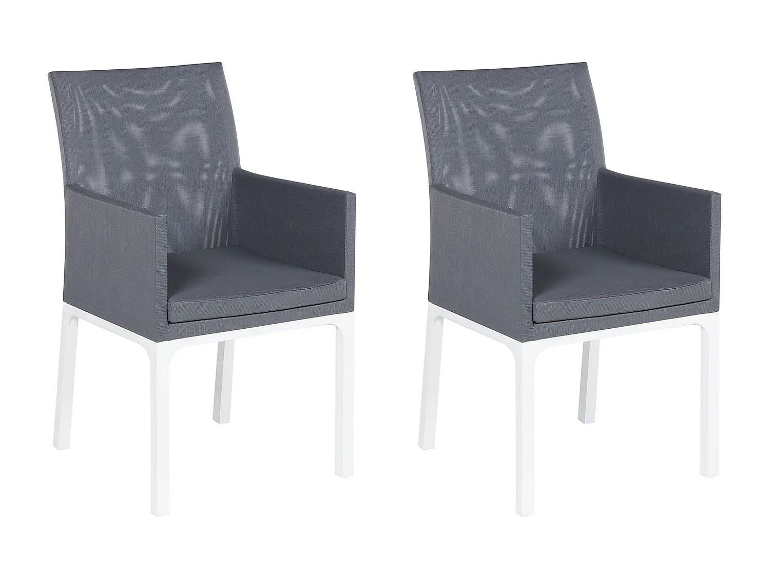 Set van 2 stoelen met zitkussen BACOLI Stof Donkergrijs