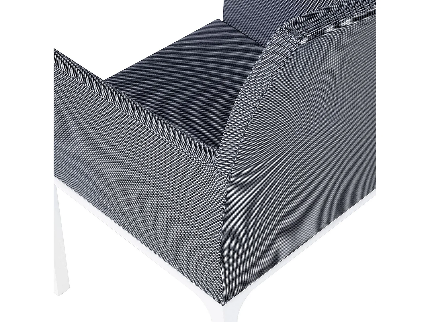 Lot de 2 chaises de jardin avec coussins BACOLI Tissu Gris foncé