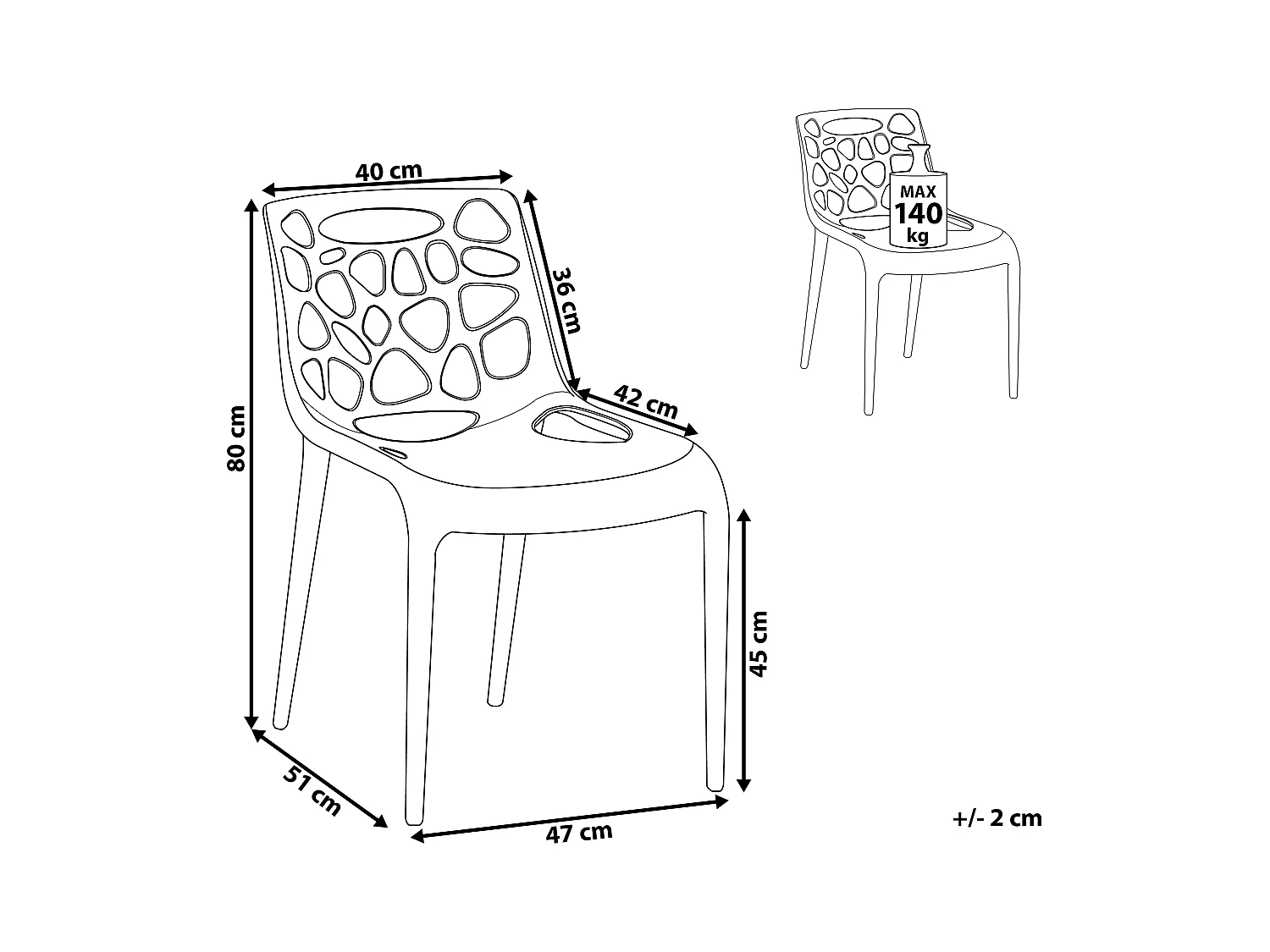 Eetkamerstoel MORGAN Wit