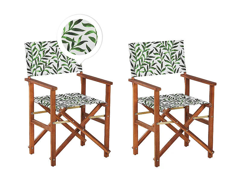 Set di 2 sedie da giardino CINE Legno d'acacia Marrone scuro