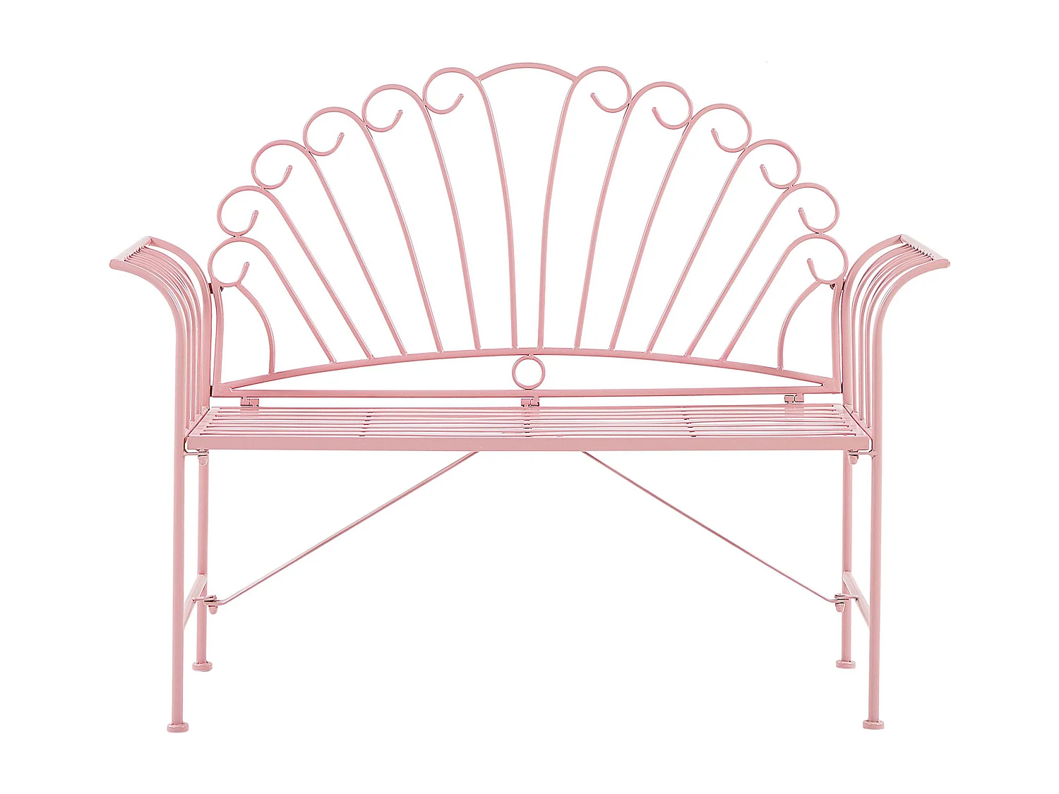 Banc de jardin CAVINIA 125 cm Métal Rose