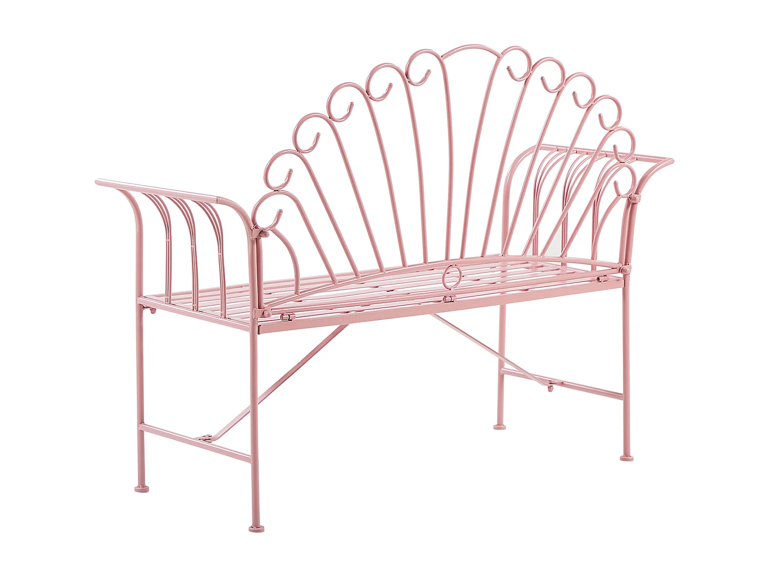 Banc de jardin CAVINIA 125 cm Métal Rose