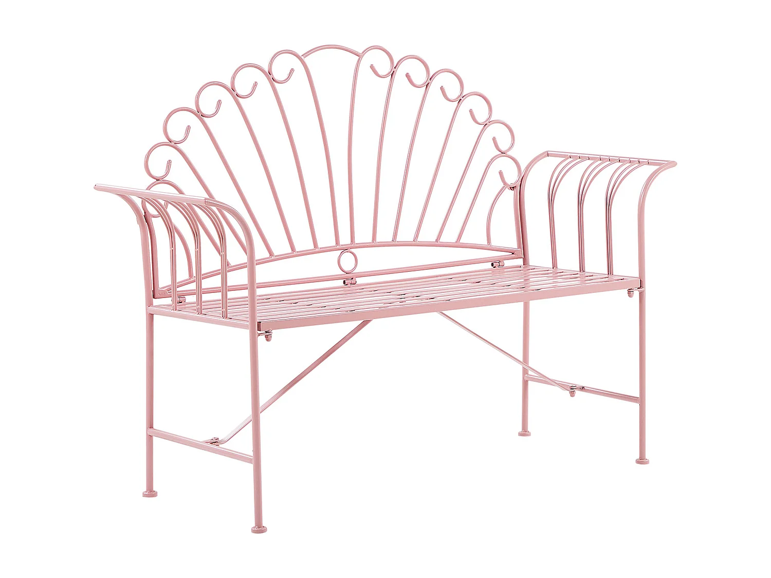 Banc de jardin CAVINIA 125 cm Métal Rose