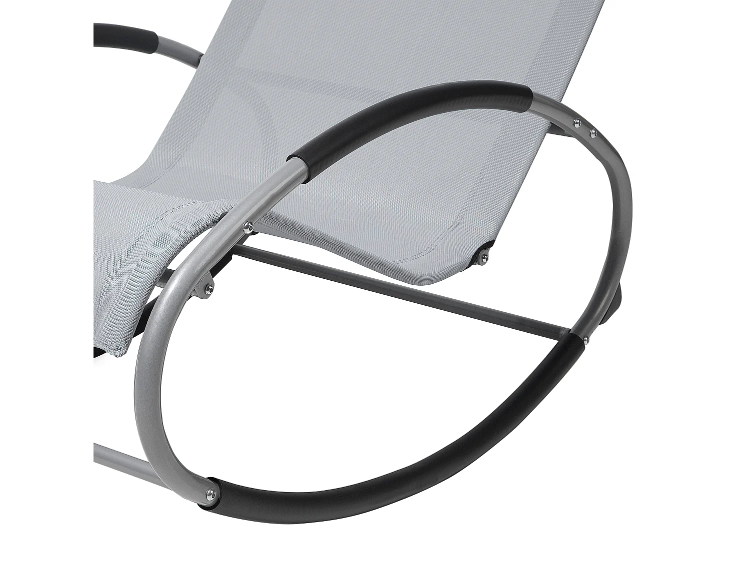 Leżak ogrodowy bujany CAMPO Szary