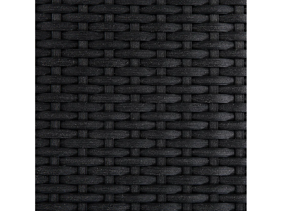 Praktisches Gartenstuhl Set Rattan Edelstahl 4er Set schwarz / silber Grosseto