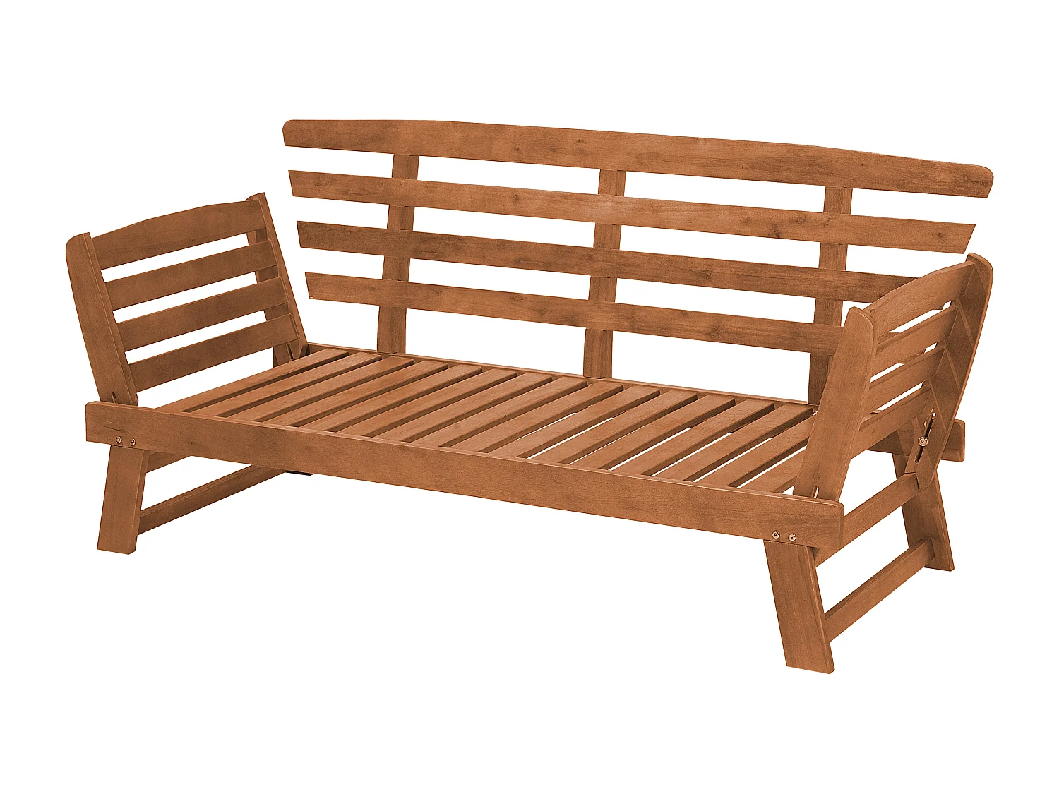 Tuinbank met zitkussen PORTICI 210 cm Eucalyptushout Lichtbruin/taupe