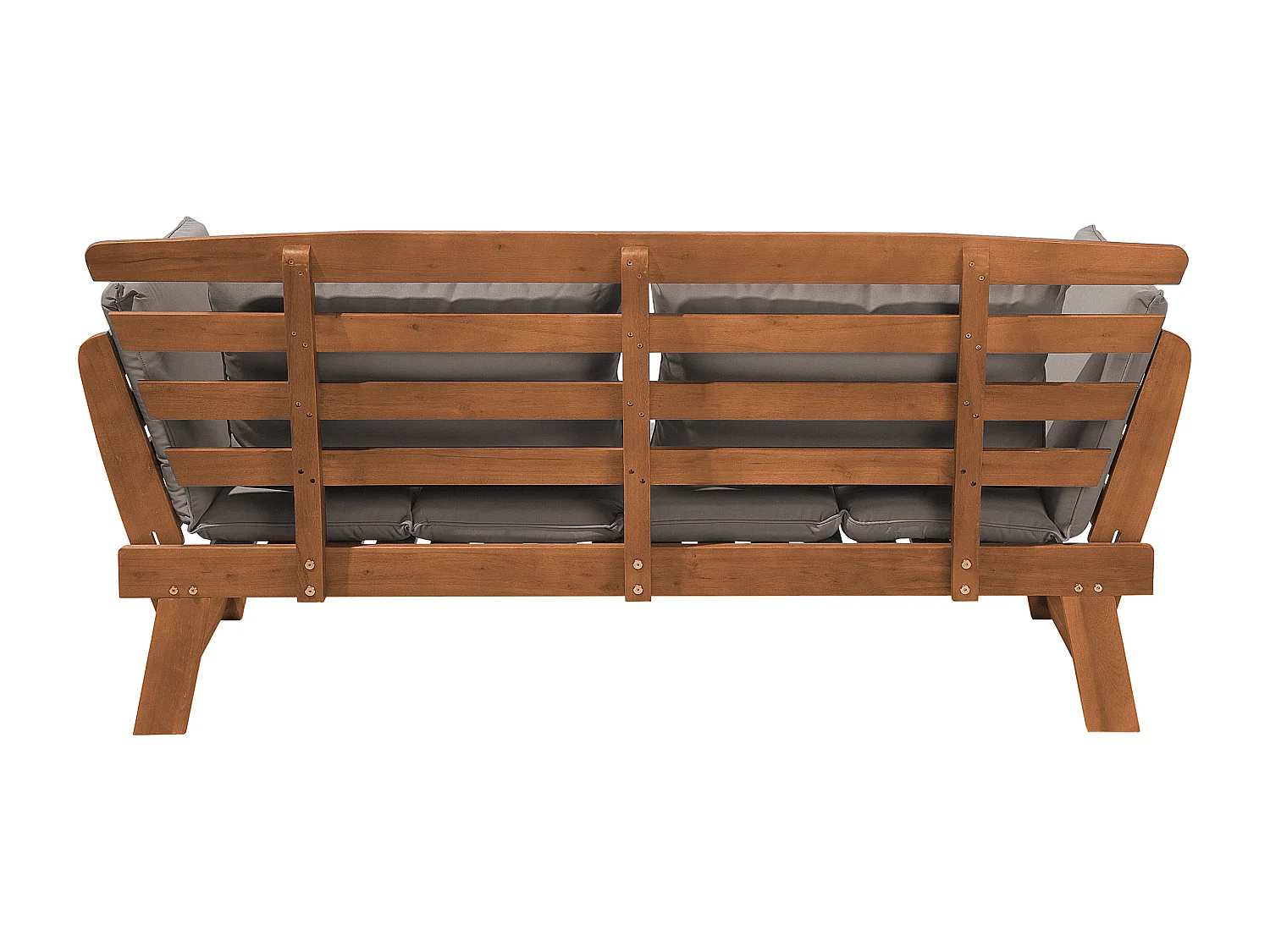 Tuinbank met zitkussen PORTICI 210 cm Eucalyptushout Lichtbruin/taupe