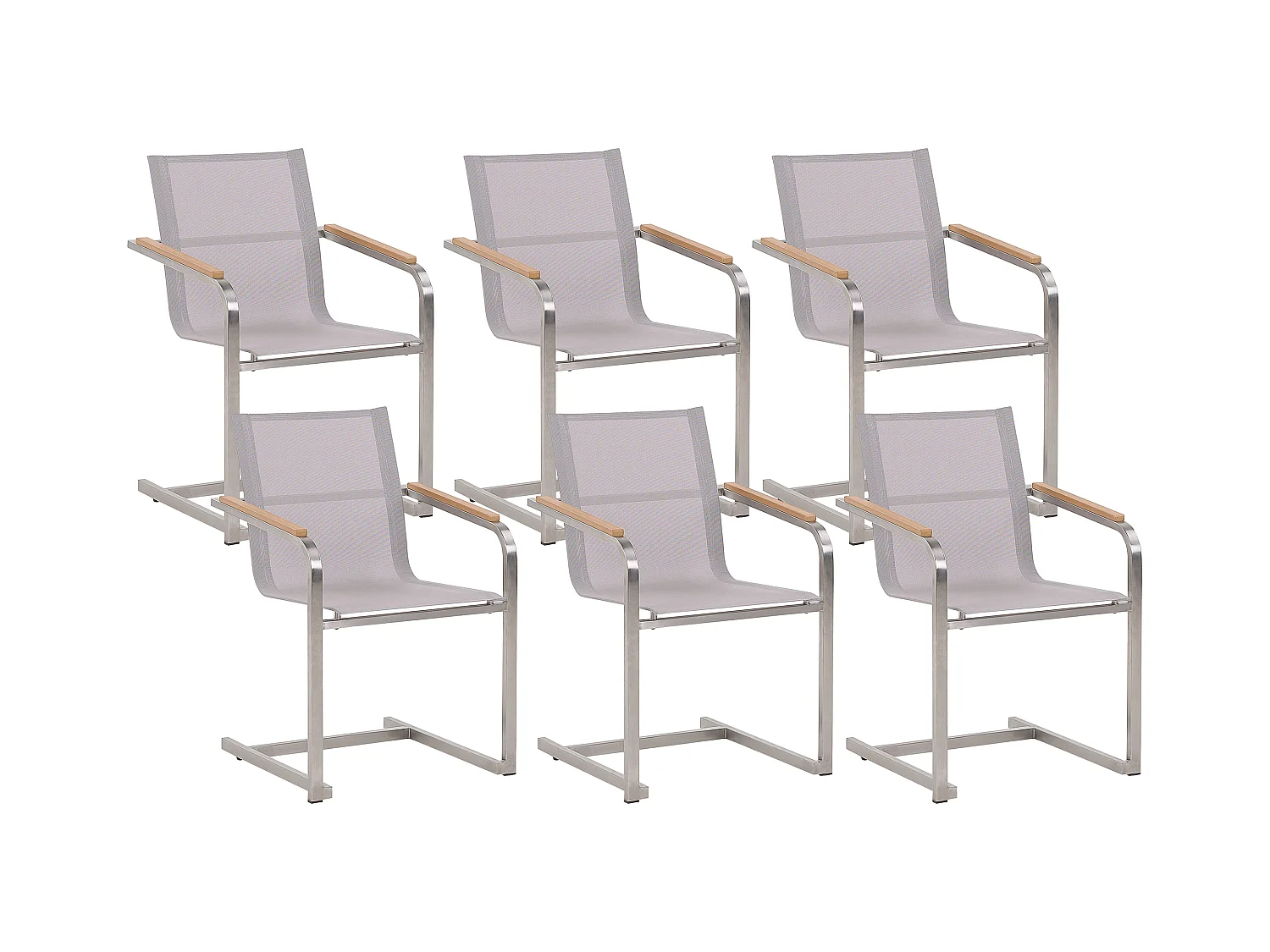 Set di 6 sedie da giardino COSOLETO Acciaio inox Beige
