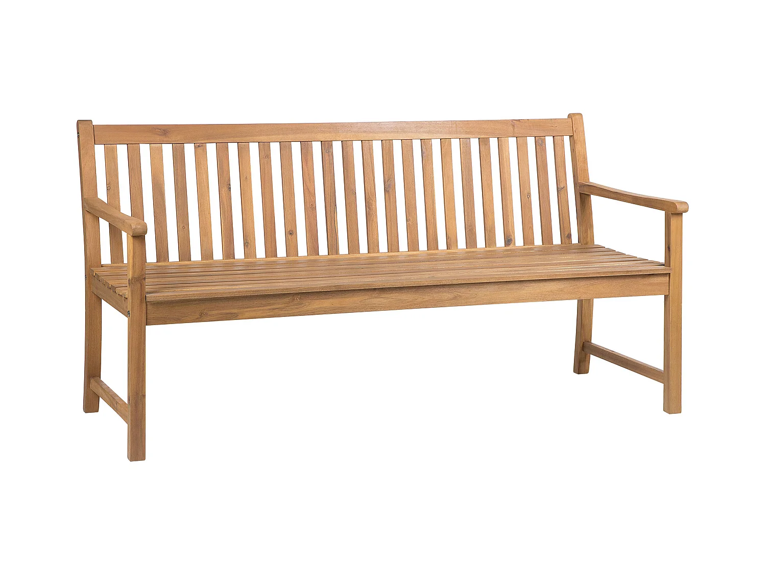 Gartenbank Akazienholz hellbraun zertifiziertes Holz 180 cm Vivara