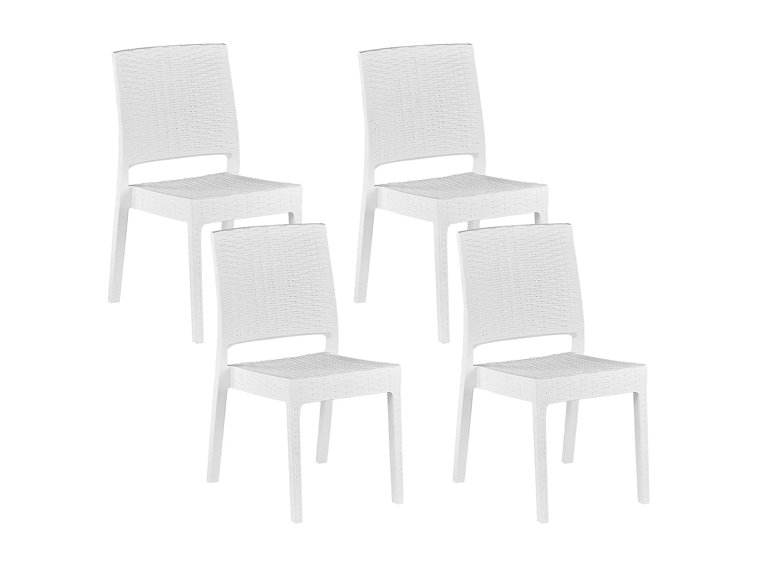 Set di 4 sedie da giardino FOSSANO Materiale sintetico Bianco