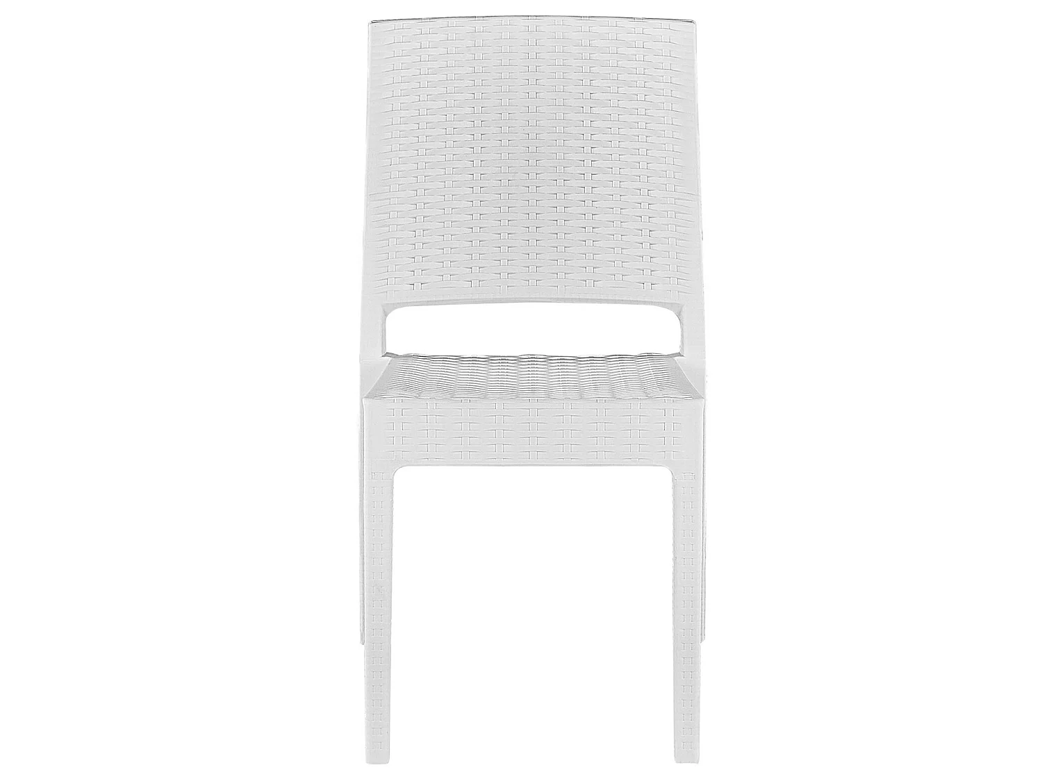 Lot de 4 chaises de jardin FOSSANO Matière synthétique Blanc