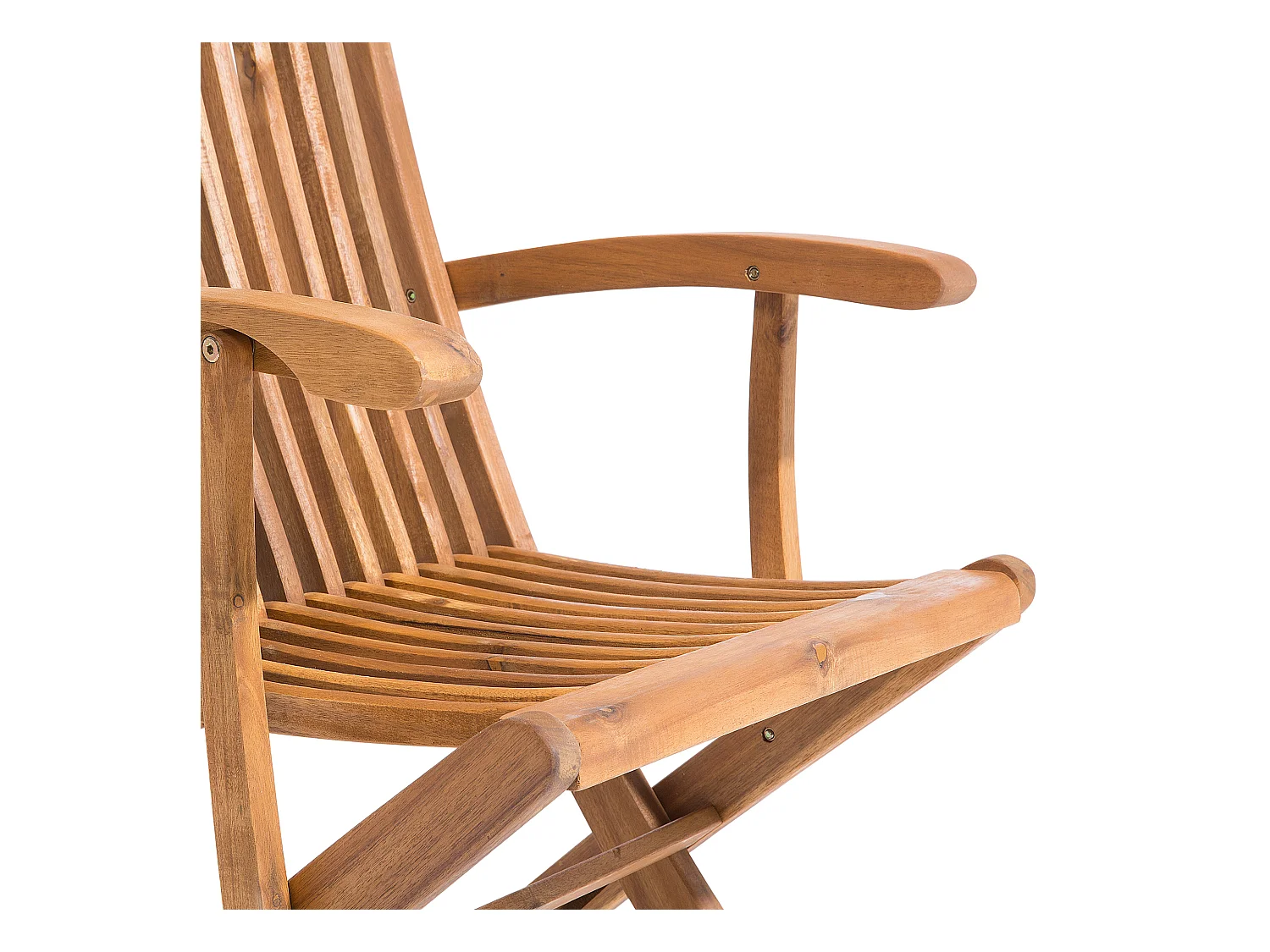 Lot de 2 chaises de jardin avec coussins MAUI Acacia Gris graphite