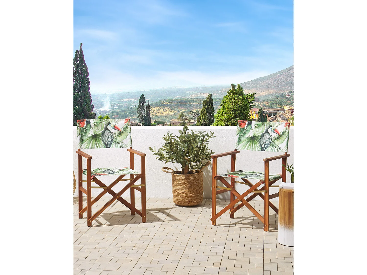 Set van 2 tuinstoelen CINE Acaciahout Groen