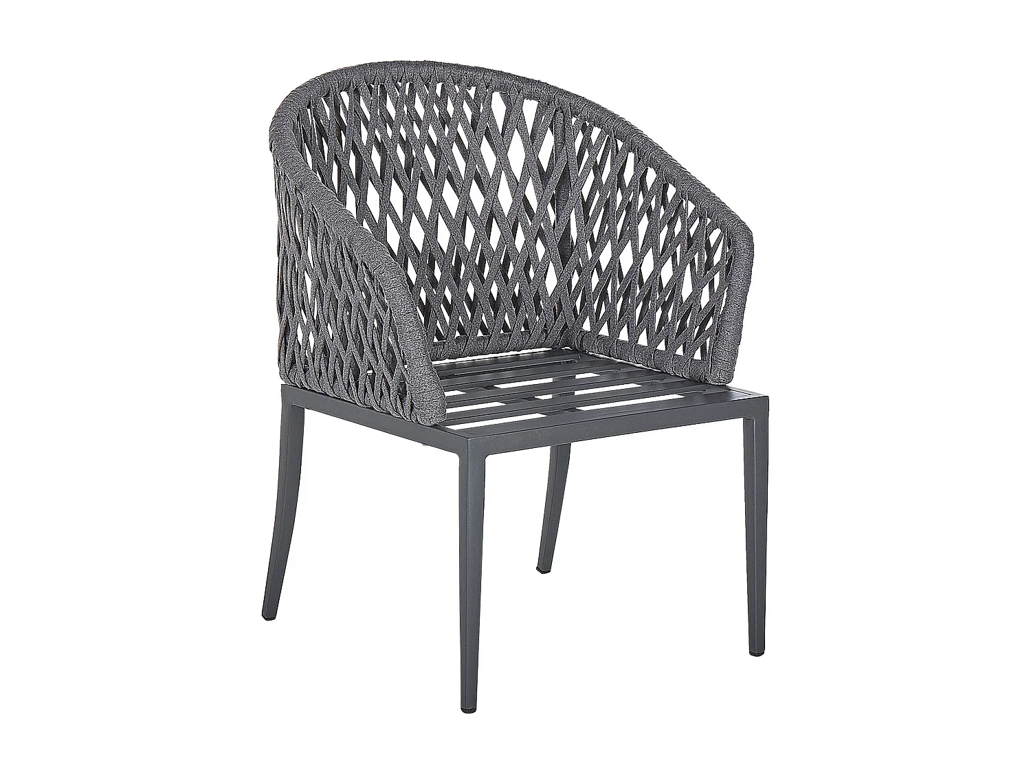 Conjunto de 2 sillas de jardín con cojines LIPARI Metal Gris