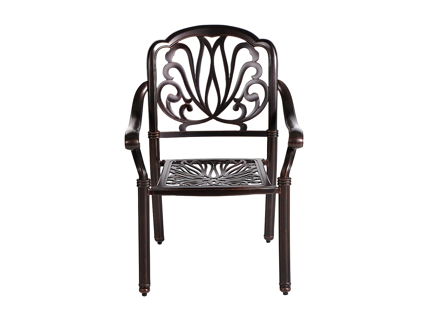 Set van 4 stoelen met zitkussen ANCONA Metaal Donkerbruin