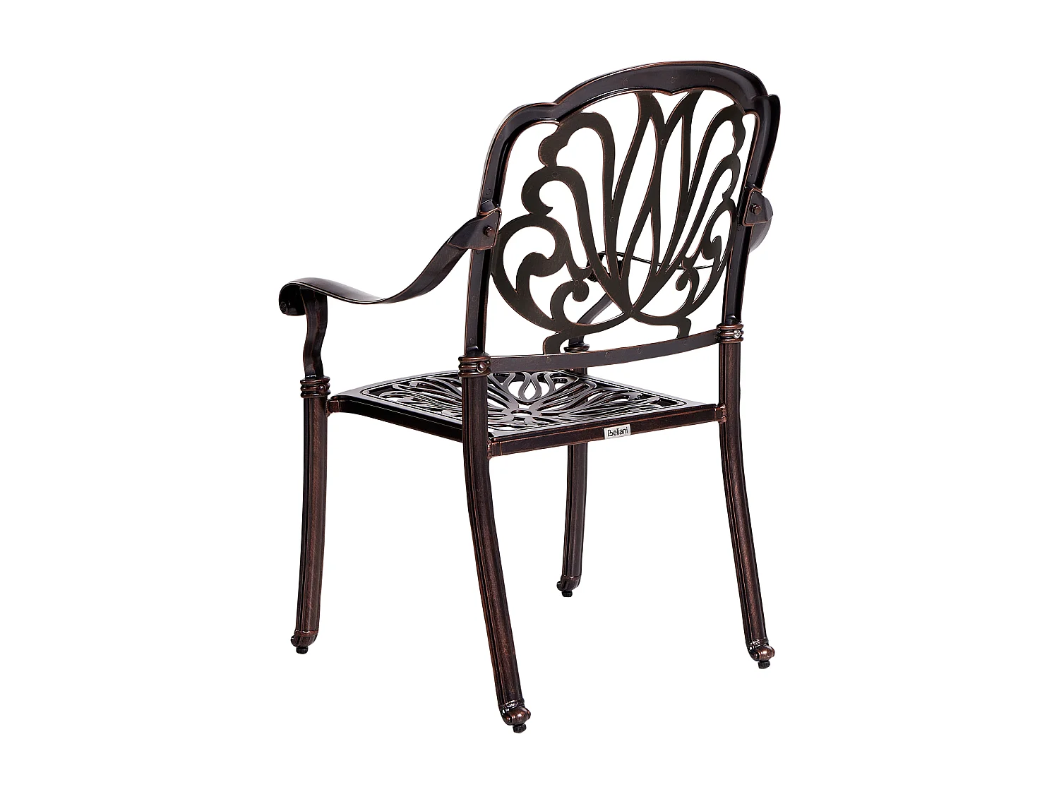 Set van 4 stoelen met zitkussen ANCONA Metaal Donkerbruin