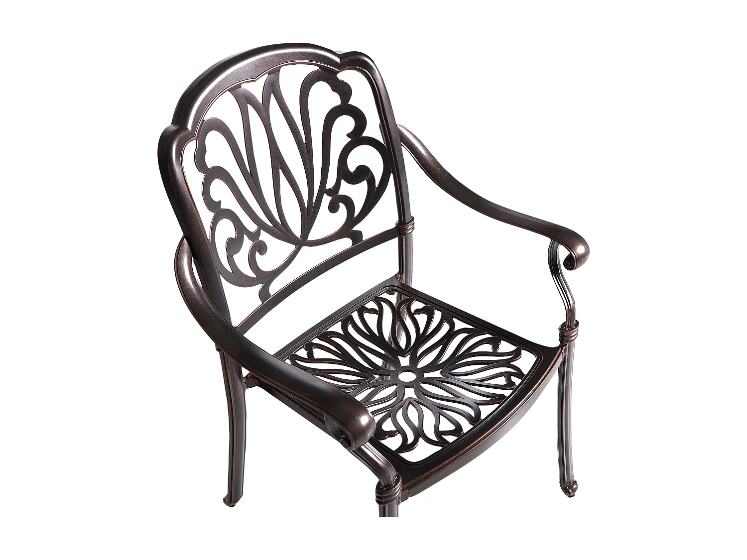 Praktishes Stuhl Set 4 Stücke Boho dunkelbraun 4 Sitzkissen Ancona