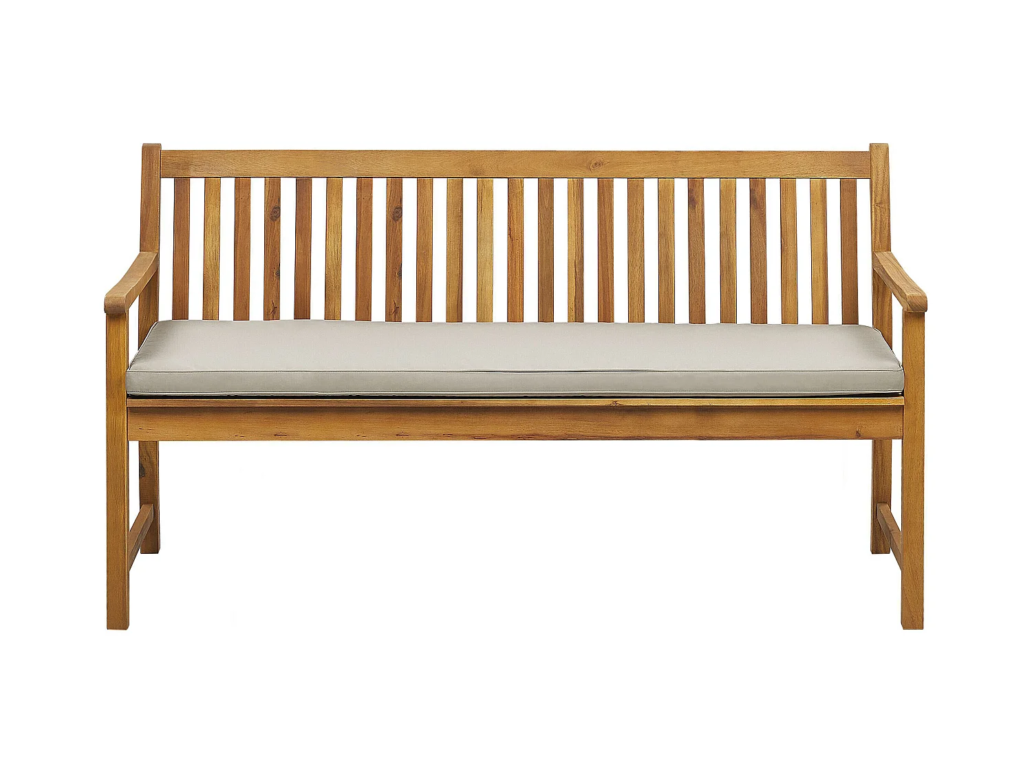 Banco de jardín con cojín VIVARA 160 cm Madera de acacia certificada Beige