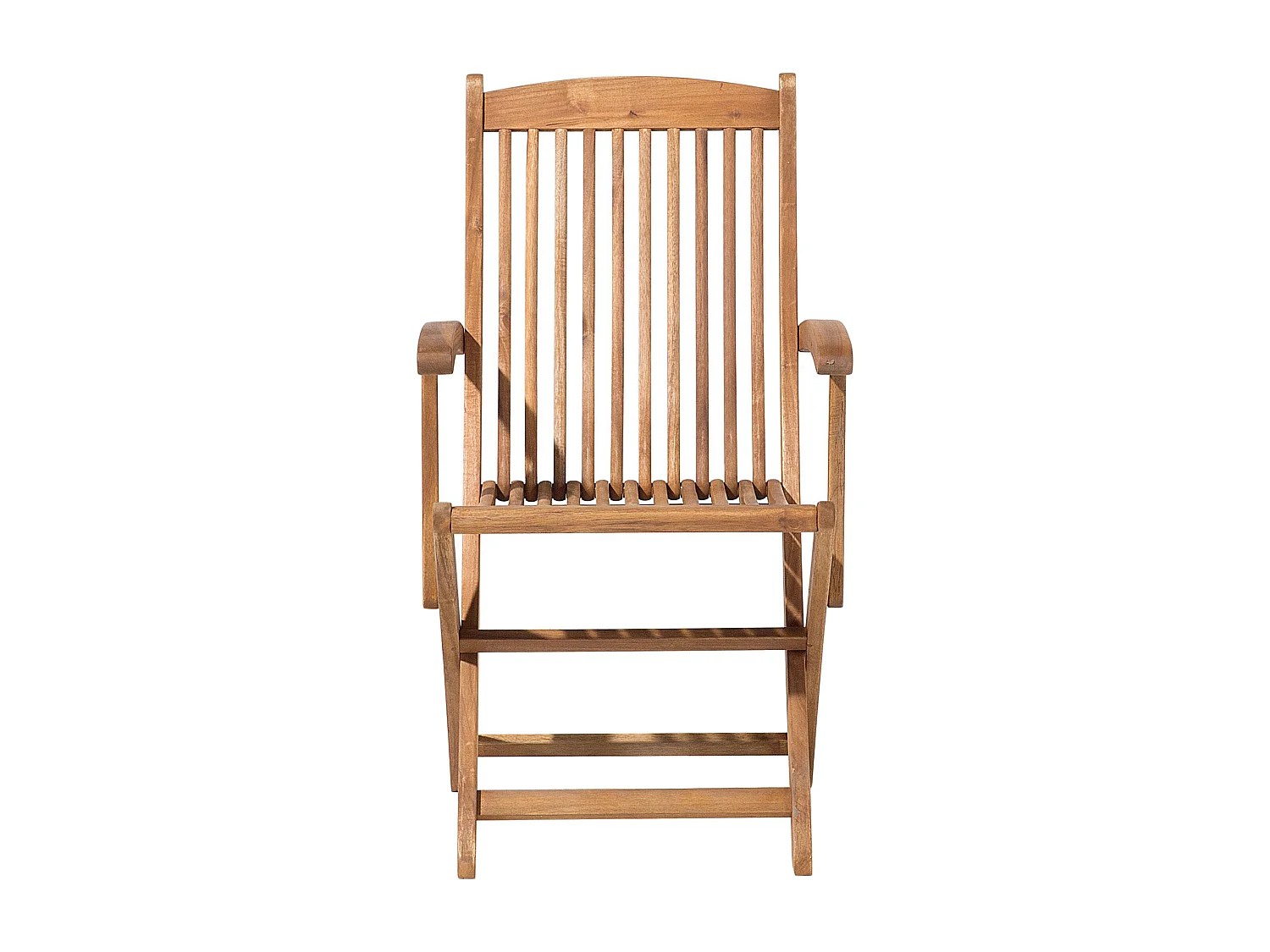 Lot de 2 chaises de jardin MAUI Acacia Marron clair