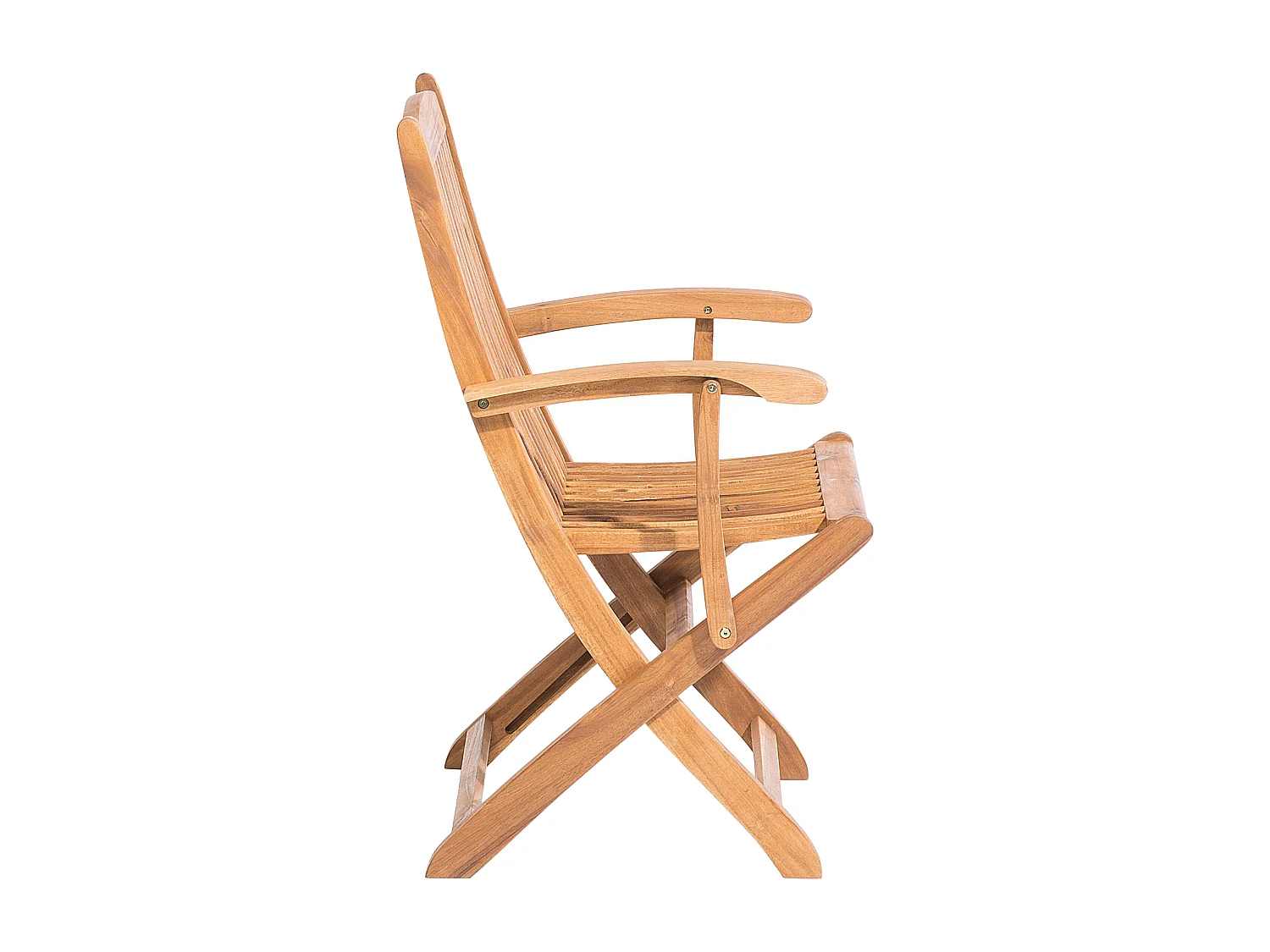 Lot de 2 chaises de jardin MAUI Acacia Marron clair