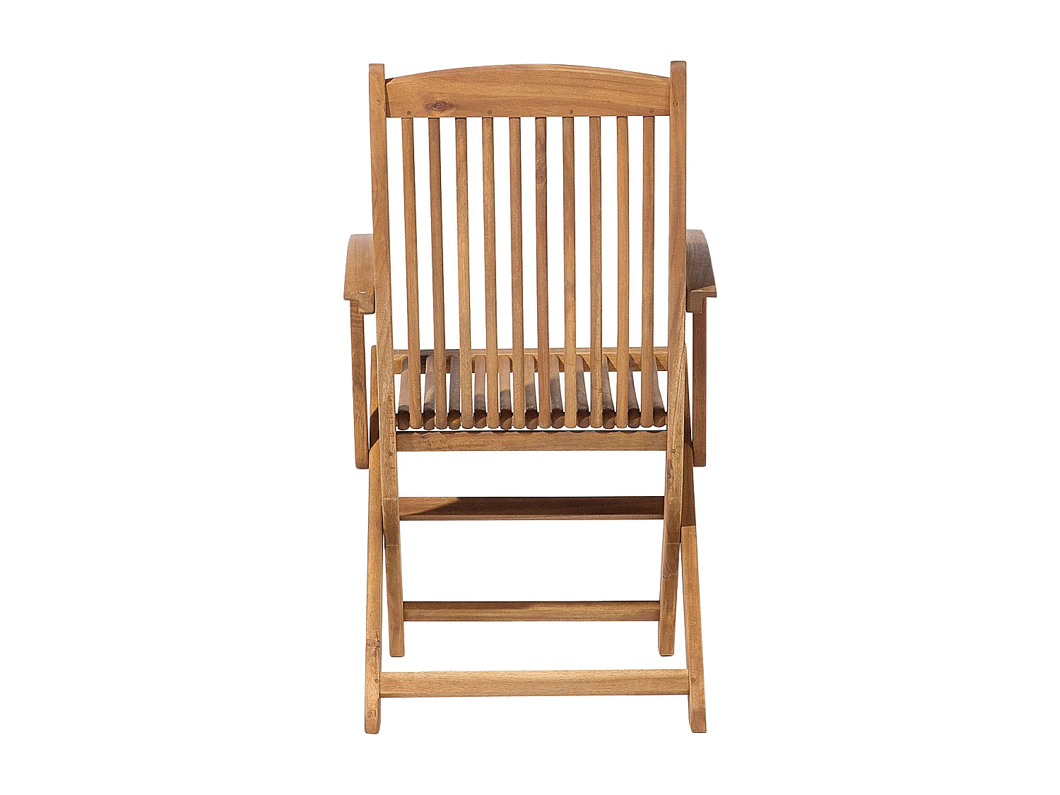 Lot de 2 chaises de jardin MAUI Acacia Marron clair