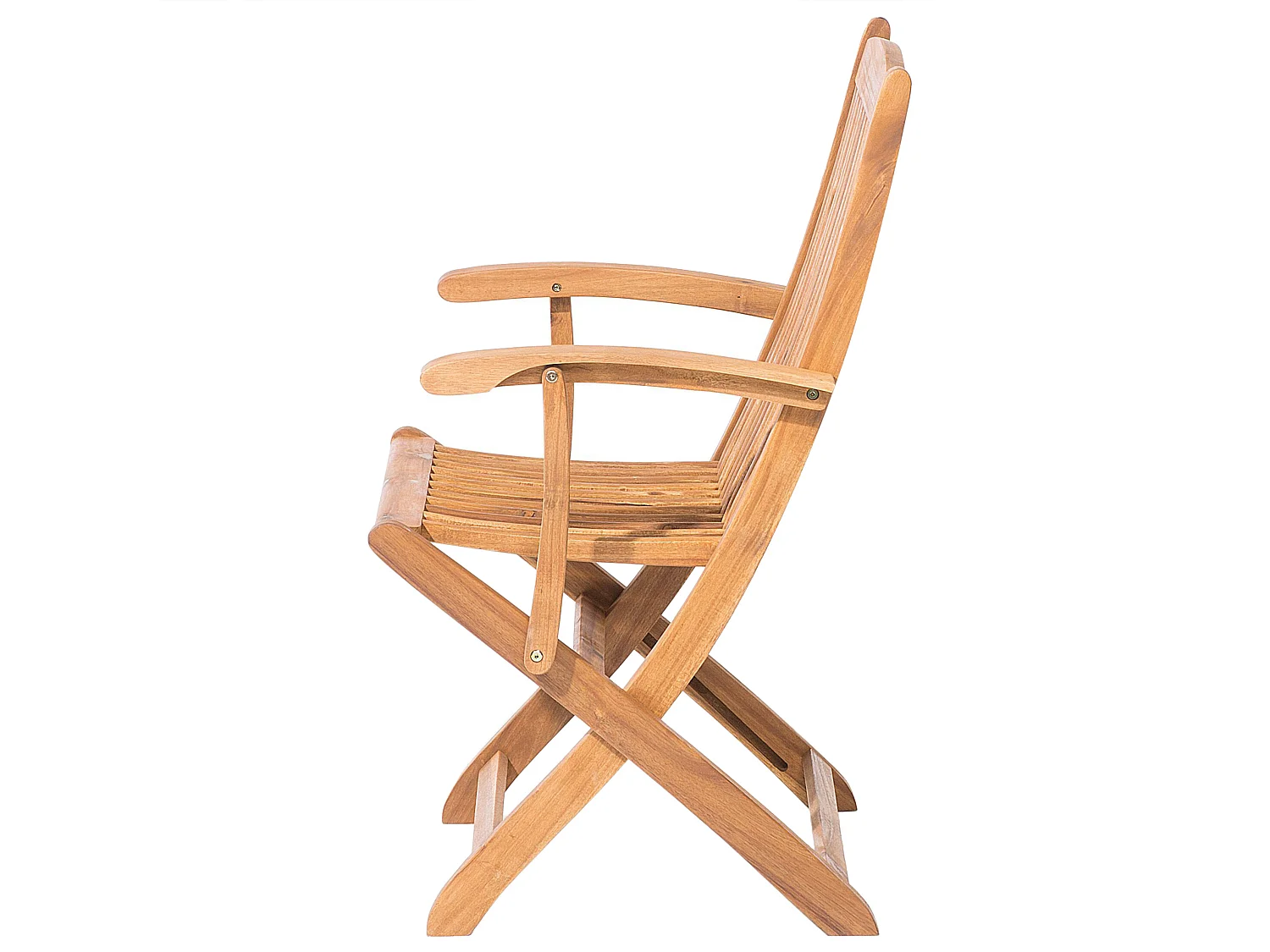 Set of 2 Garden Chairs MAUI Acacia Wood Light Brown