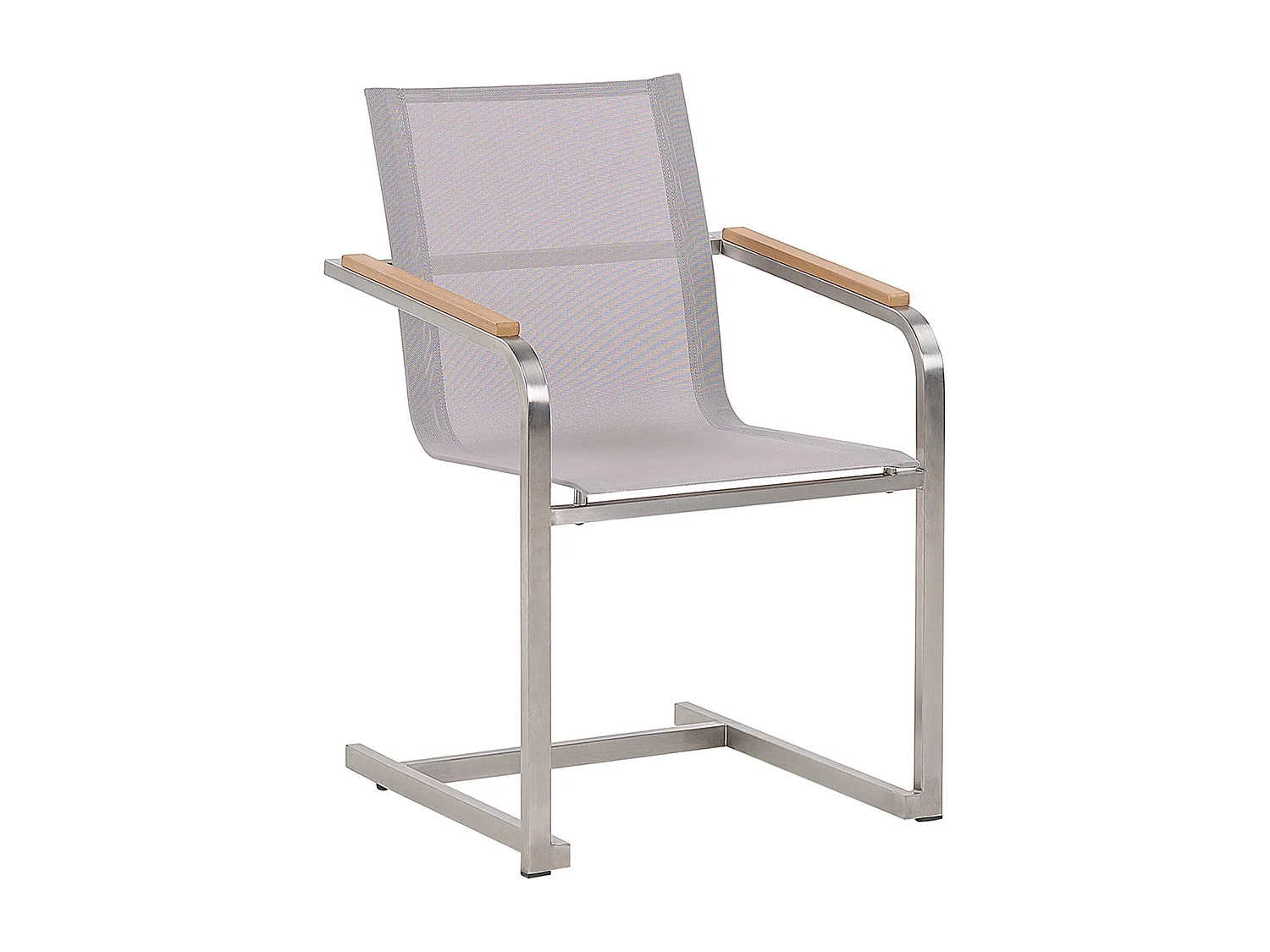 Lot de 4 chaises de jardin COSOLETO Acier inox Beige