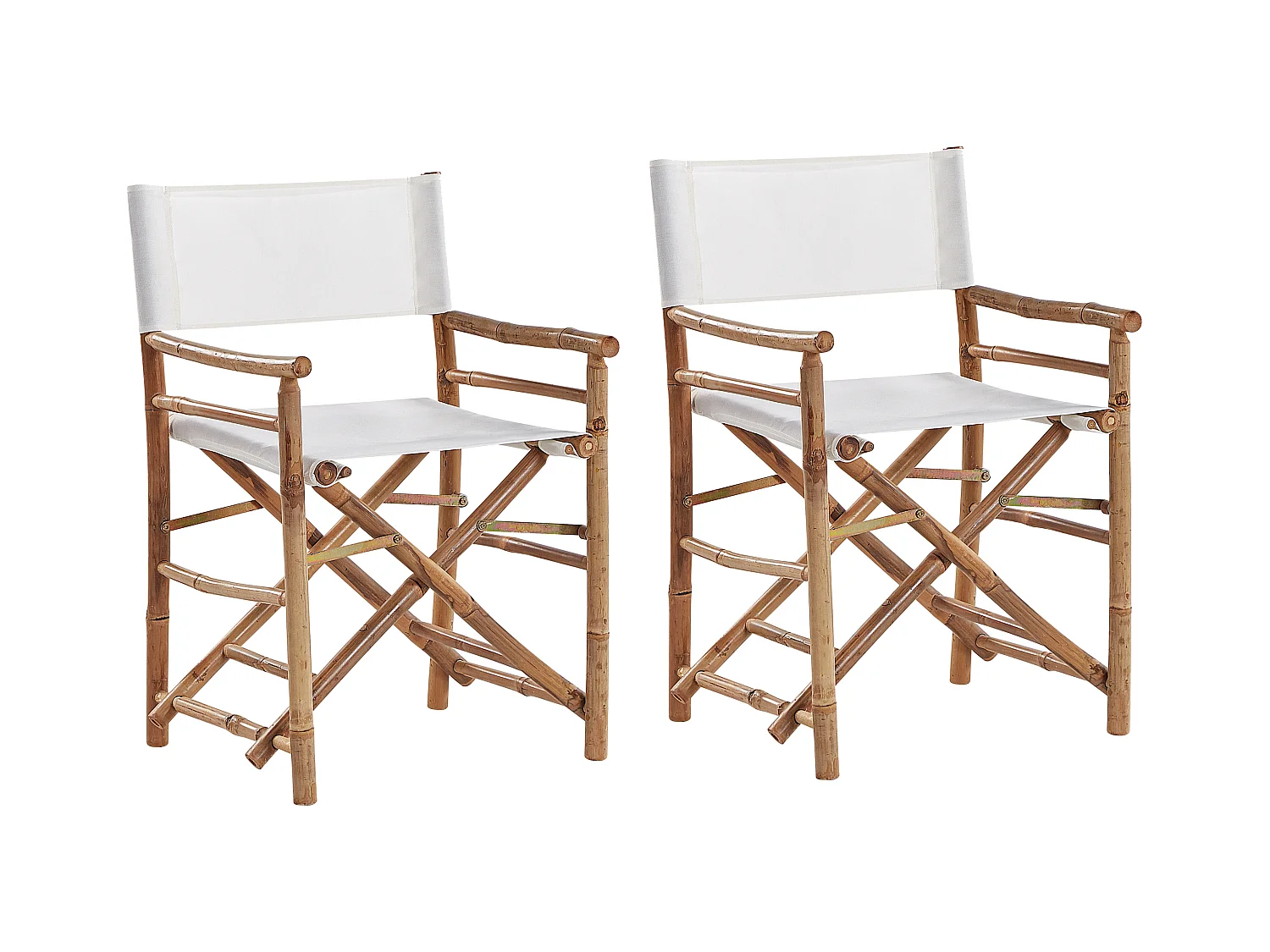 Lot de 2 chaises de jardin MOLISE Bambou Marron