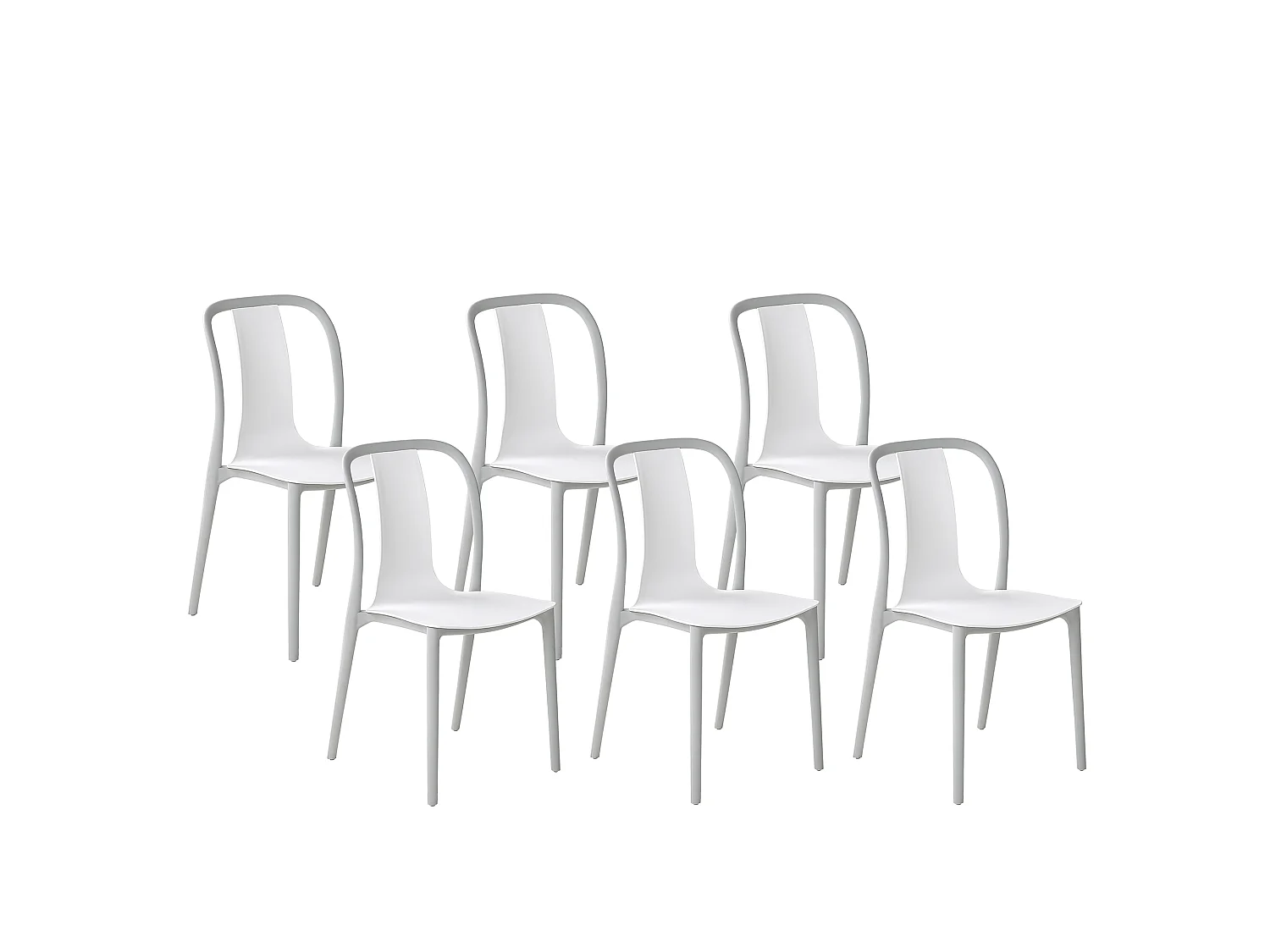 Lot de 6 chaises de jardin SPEZIA Blanc