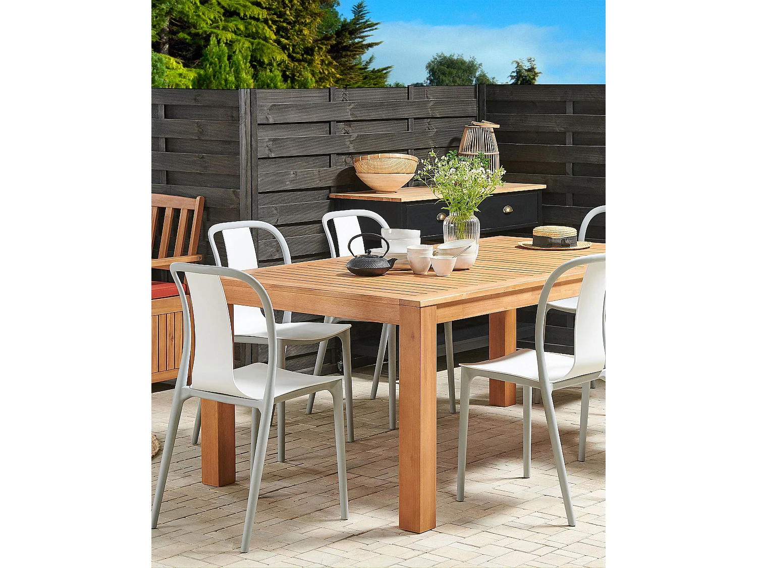 Lot de 6 chaises de jardin SPEZIA Blanc