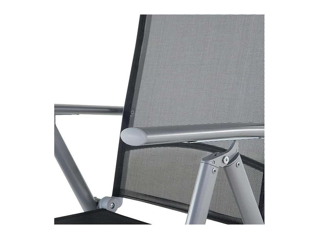 Lot de 6 chaises de jardin CATANIA Métal Noir