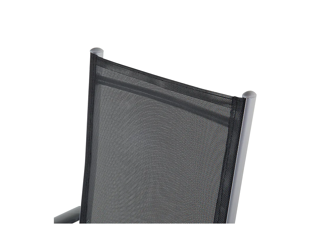 Lot de 6 chaises de jardin CATANIA Métal Noir