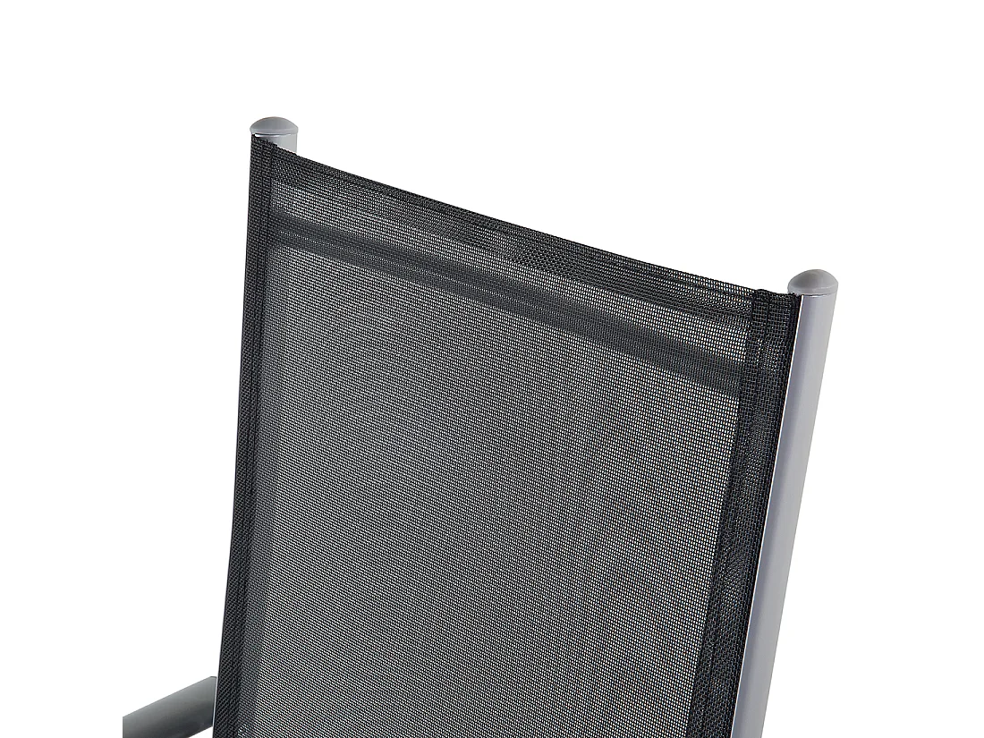 Lot de 6 chaises de jardin CATANIA Métal Noir