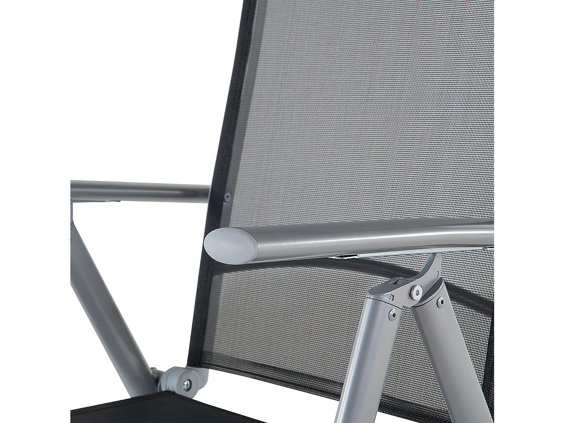 Lot de 6 chaises de jardin CATANIA Métal Noir