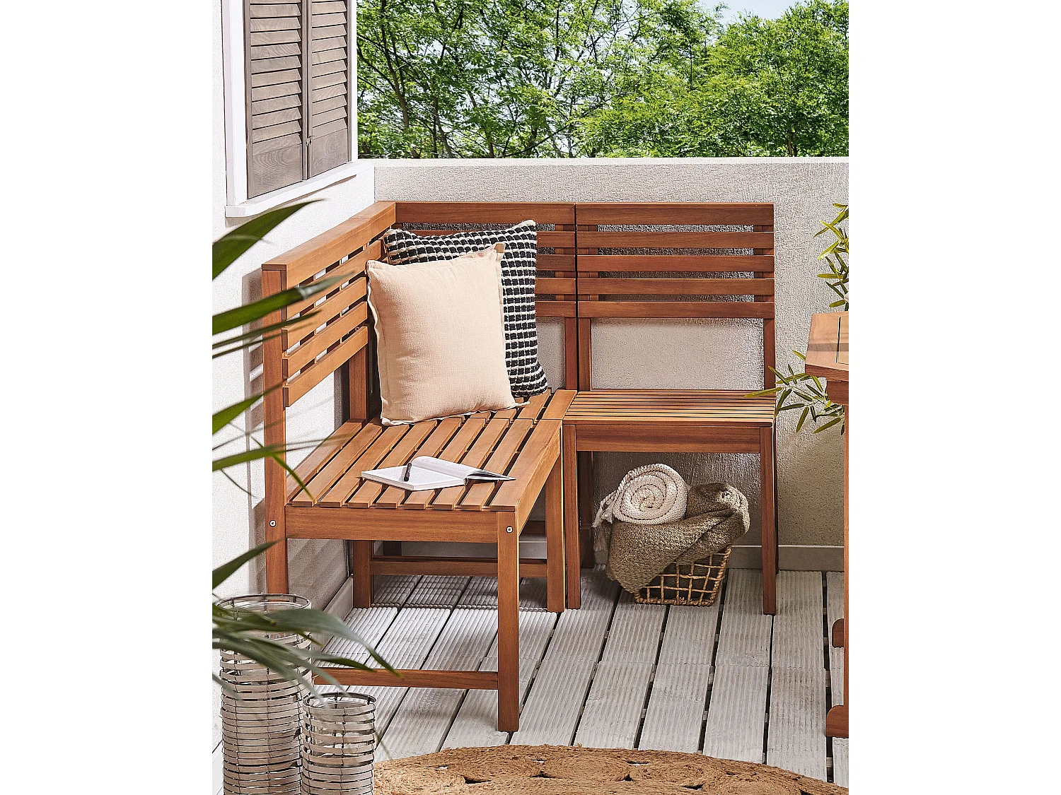 Section de jardin 1 place TREIA Acacia Marron