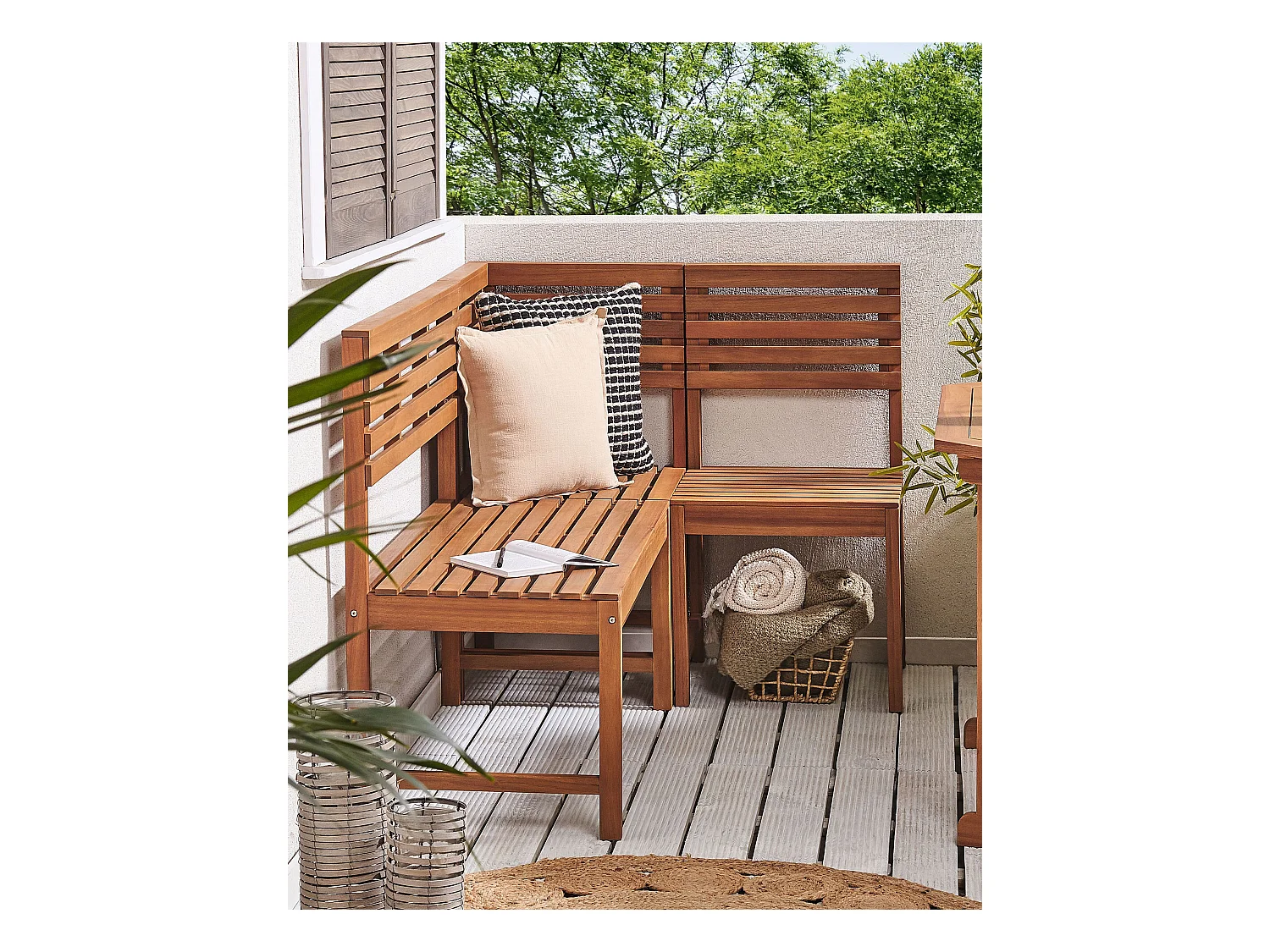 Section de jardin 1 place TREIA Acacia Marron