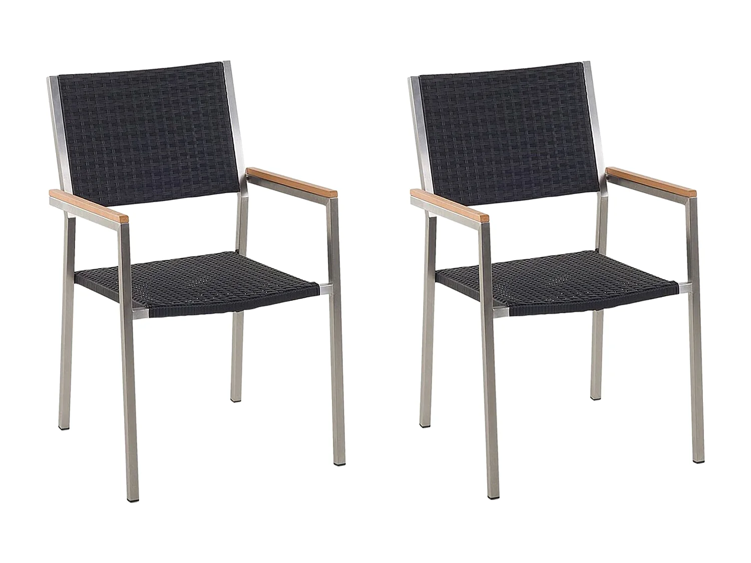 Lot de 2 chaises de jardin GROSSETO Noir