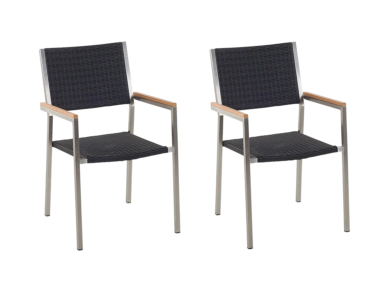 Set di 2 sedie da giardino GROSSETO Nero
