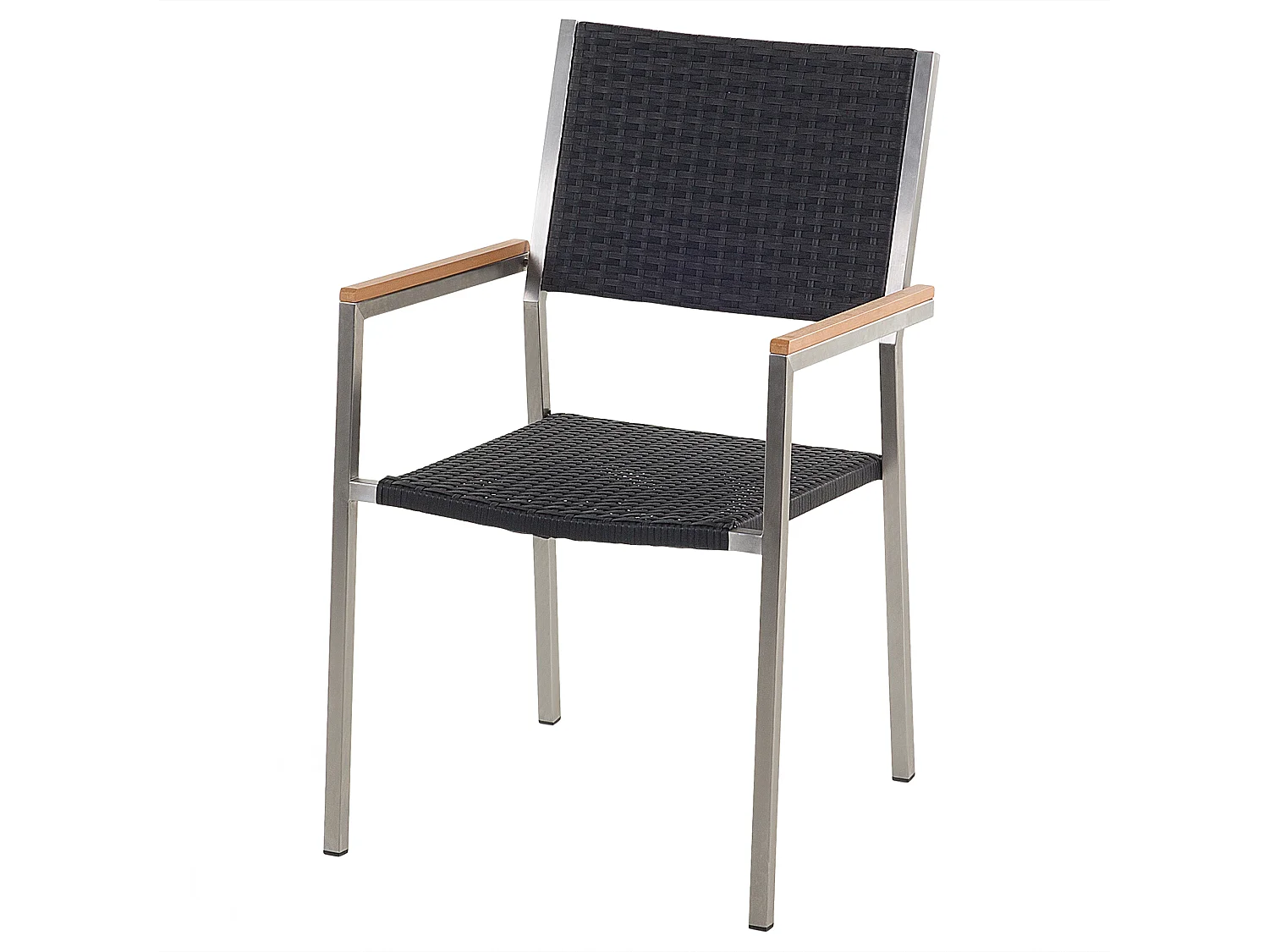 Lot de 2 chaises de jardin GROSSETO Polyrotin Noir