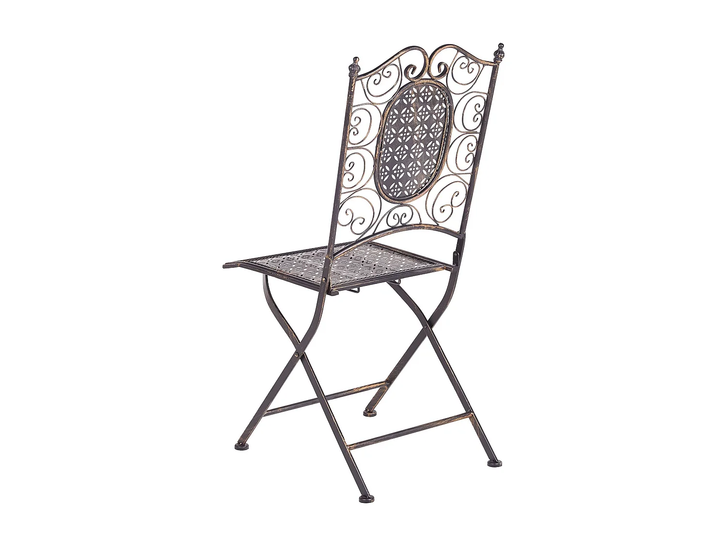 Set di 2 sedie da giardino BORMIO Pieghevole Metallo Nero