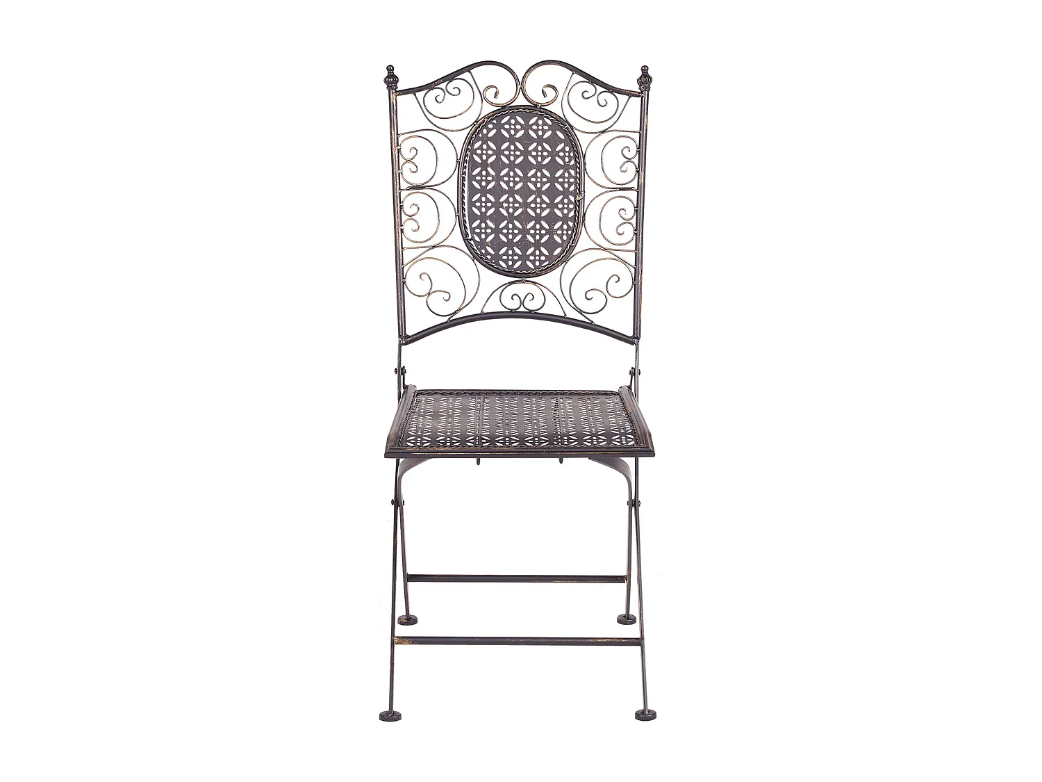 Set di 2 sedie da giardino BORMIO Pieghevole Metallo Nero